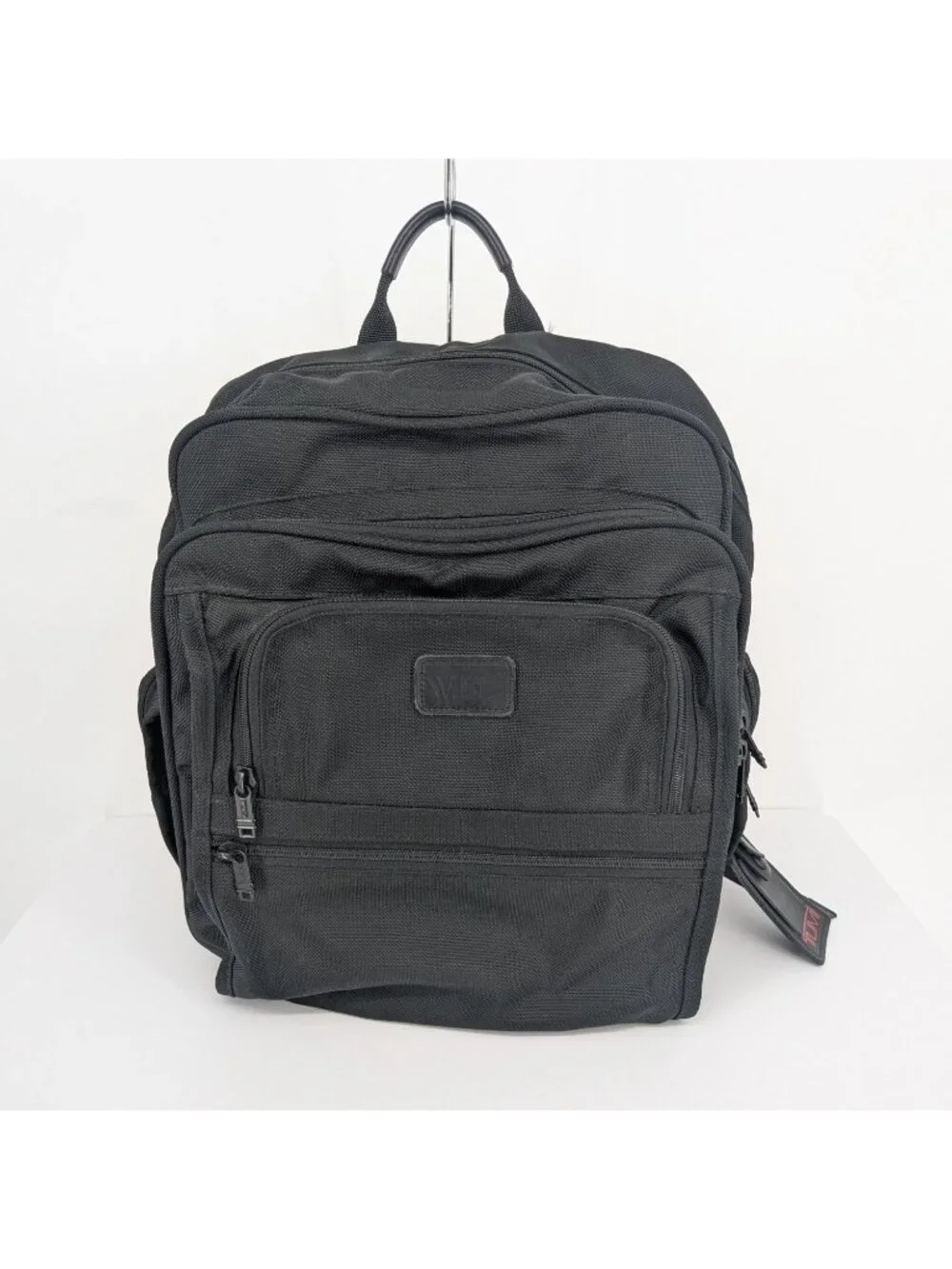 TUMI Ballistic Nylon Laptop Backpack Pockets Executive Travel MBL Logo Work Bag